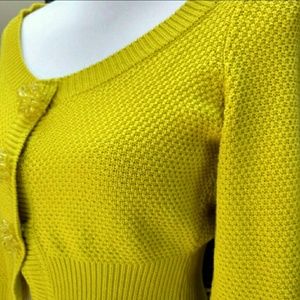 Guinevere Anthropologie crop cardigan sweater